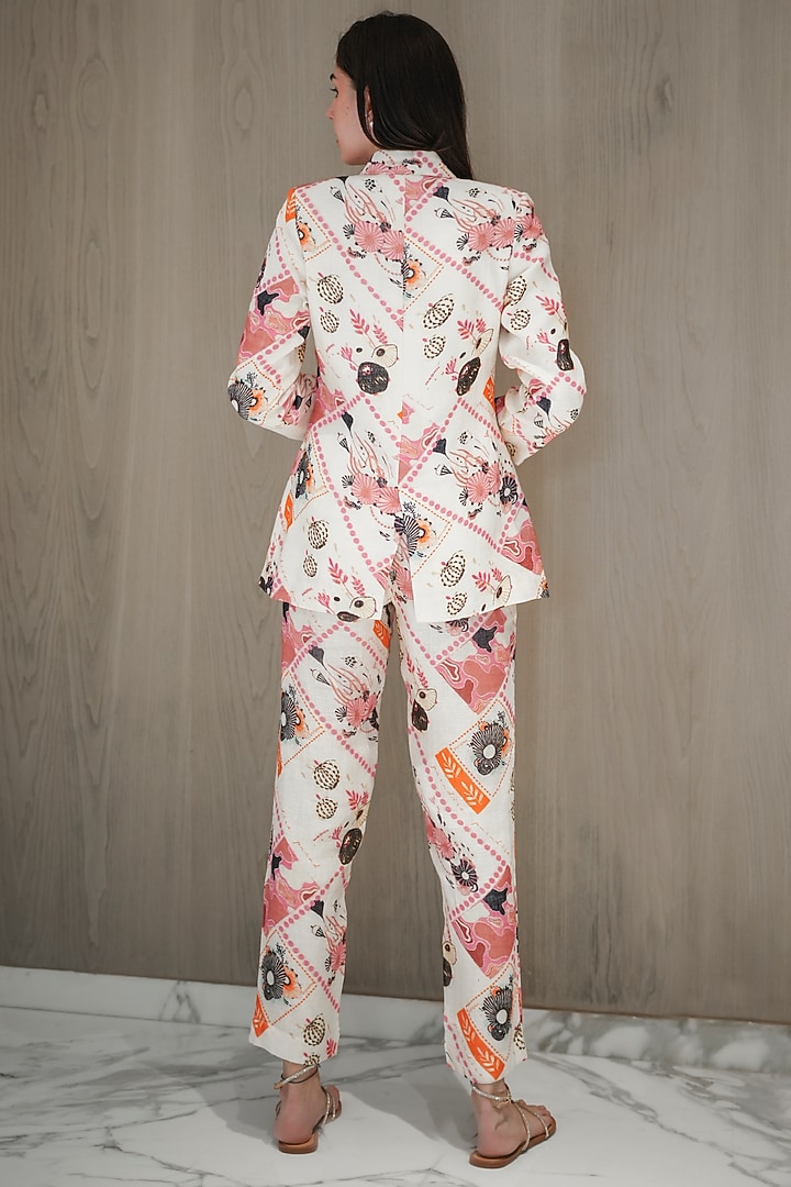 Multi-Colored Pure Linen Co-Ord Set by NASSH at Pernia's Pop Up Shop