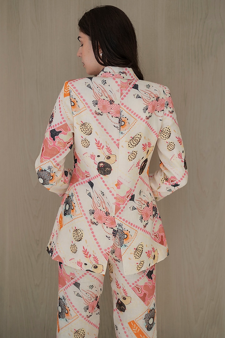 Multi-Colored Pure Linen Co-Ord Set by NASSH at Pernia's Pop Up Shop