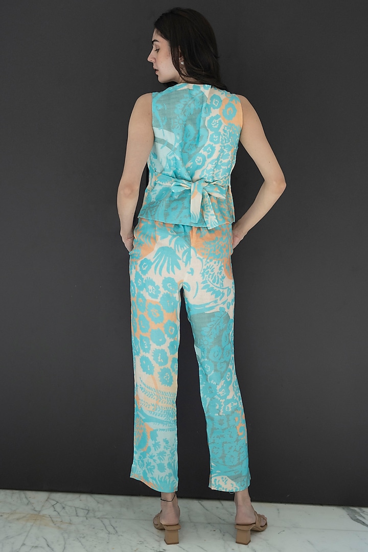 Multi-Colored Pure Linen Co-Ord Set by NASSH at Pernia's Pop Up Shop