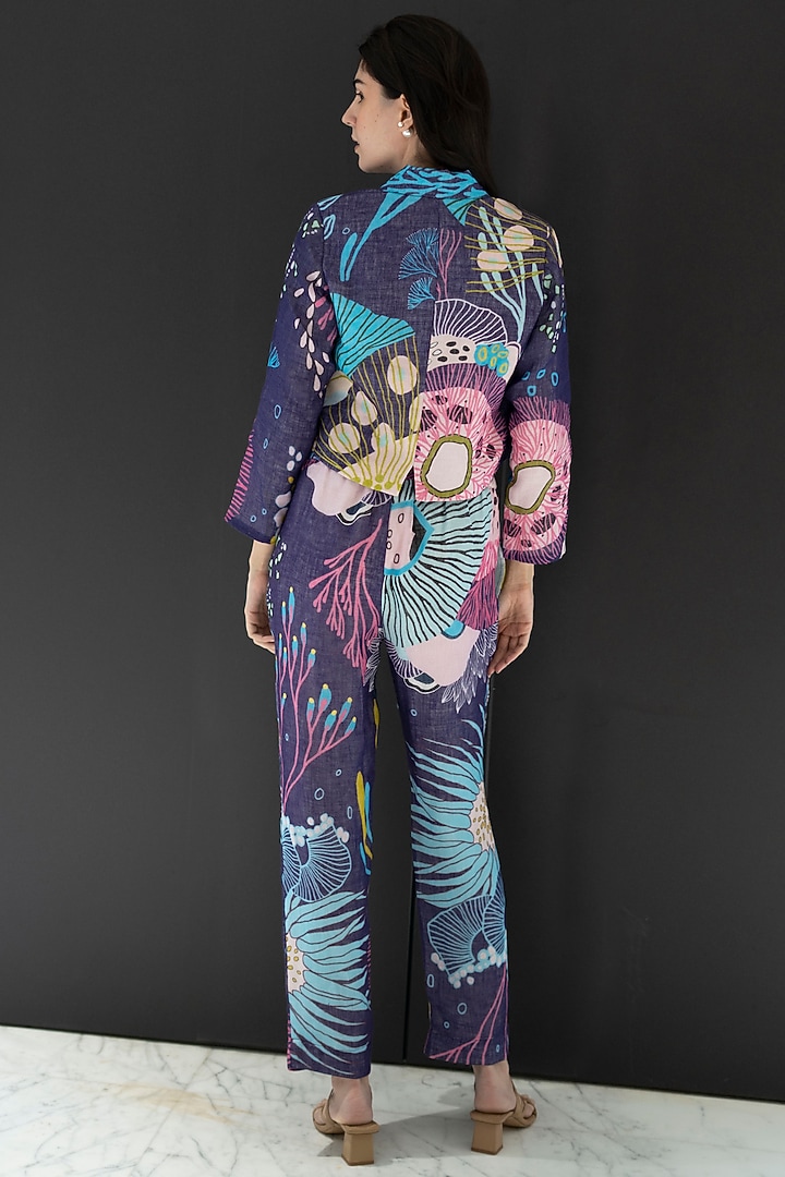 Multi-Colored Pure Linen Co-Ord Set by NASSH at Pernia's Pop Up Shop