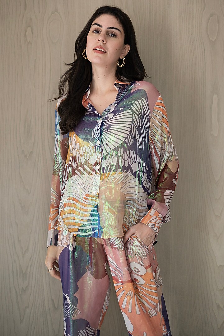 Multi-Colored Lurex Co-Ord Set by NASSH at Pernia's Pop Up Shop