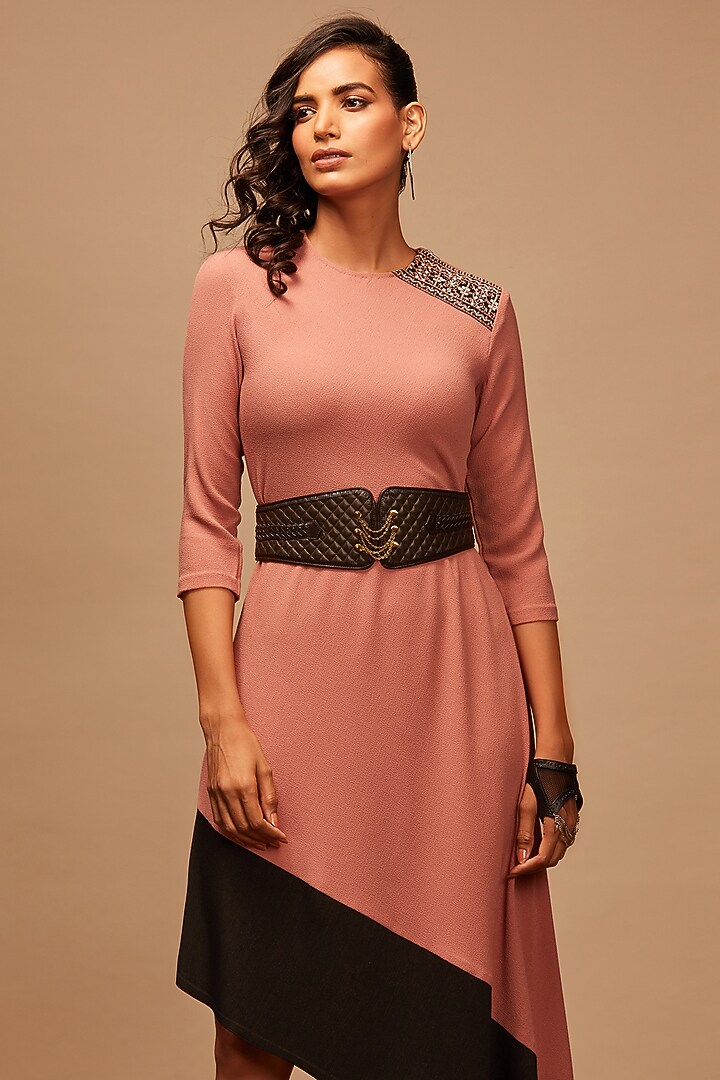 Chocolate Brown Embellished Corset Belt by S&N BY SHANTNU NIKHIL Accessories at Pernia's Pop Up Shop