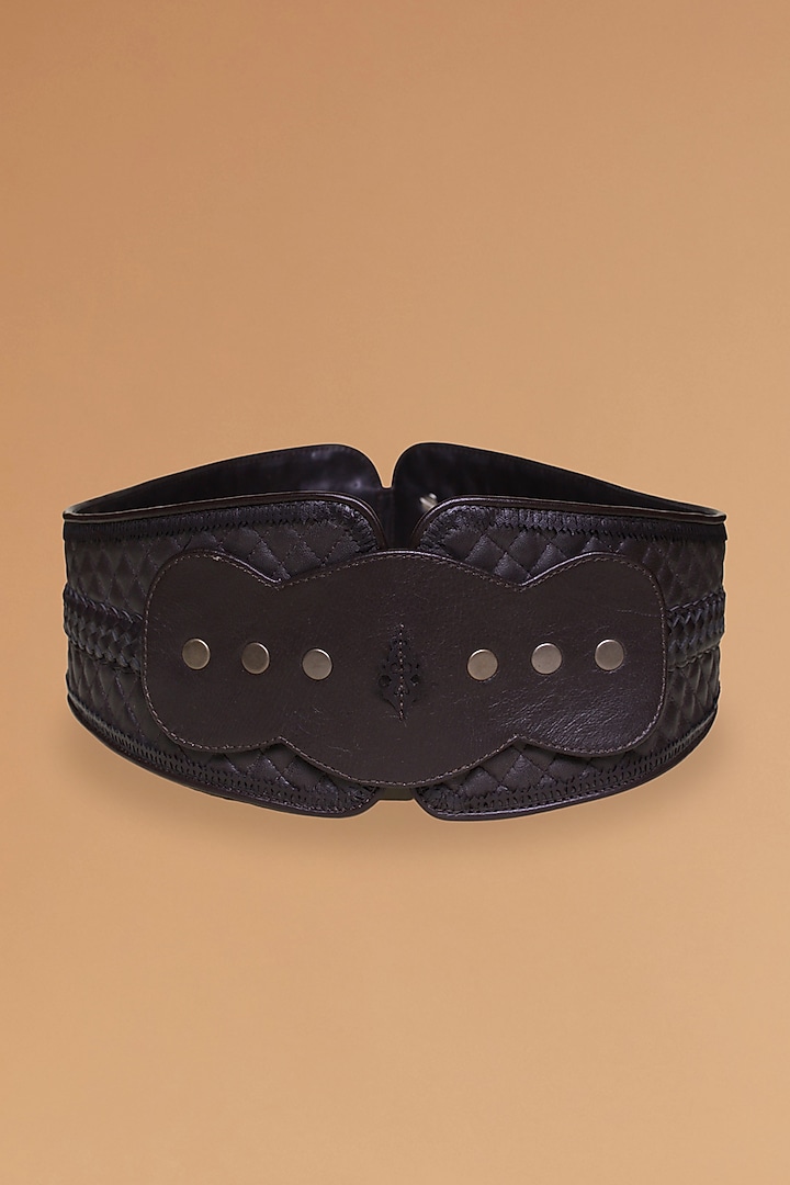 Chocolate Brown Embellished Corset Belt by S&N BY SHANTNU NIKHIL Accessories at Pernia's Pop Up Shop