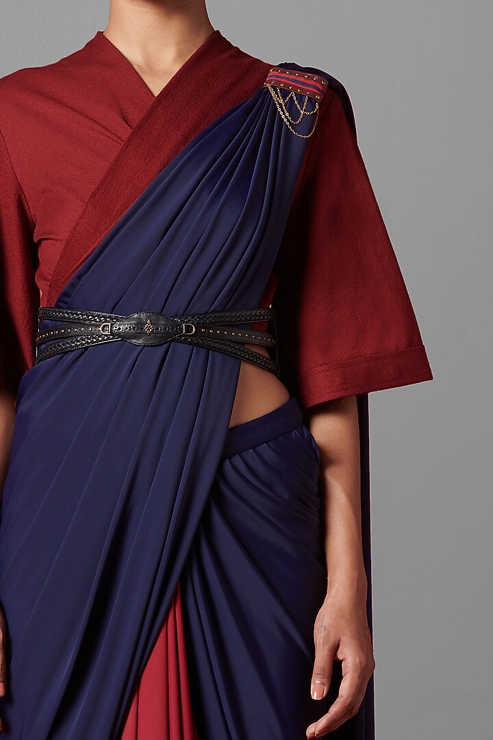 Black Embellished Belt by S&N BY SHANTNU NIKHIL Accessories at Pernia's Pop Up Shop
