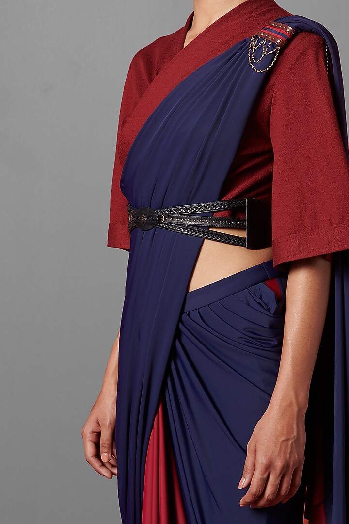 Black Embellished Belt by S&N BY SHANTNU NIKHIL Accessories at Pernia's Pop Up Shop