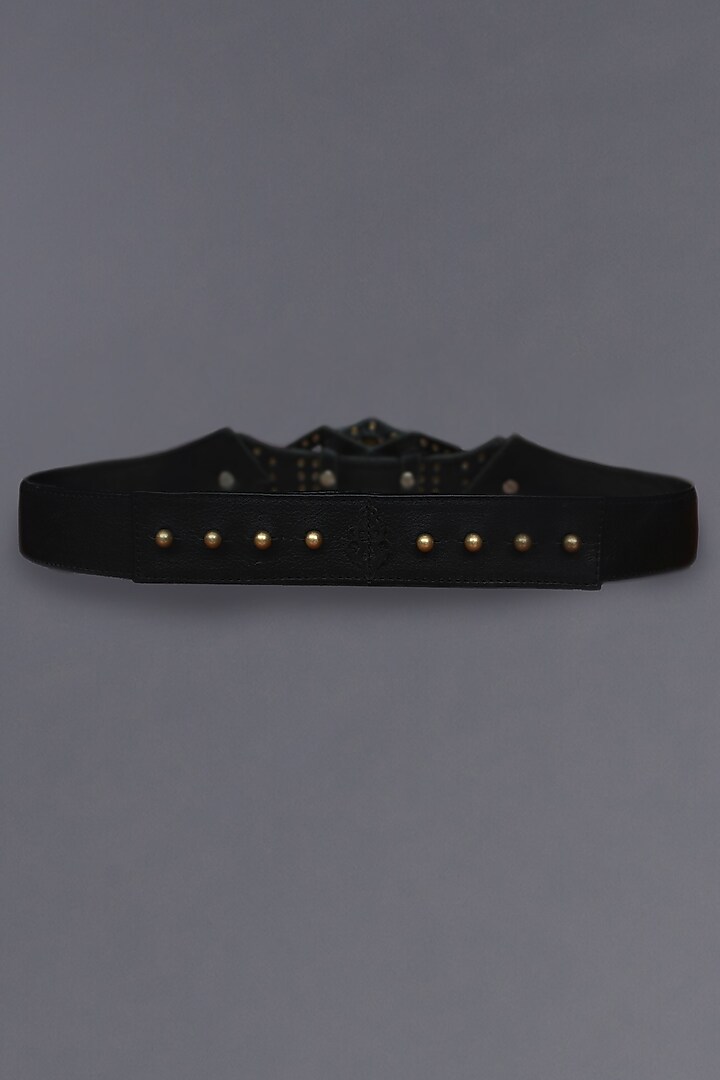 Black Embellished Belt by S&N BY SHANTNU NIKHIL Accessories at Pernia's Pop Up Shop