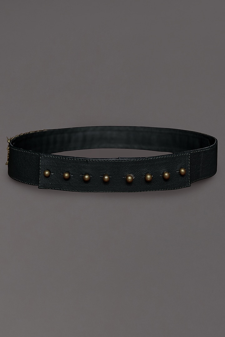 Military Green Embellished Belt by S&N BY SHANTNU NIKHIL Accessories at Pernia's Pop Up Shop