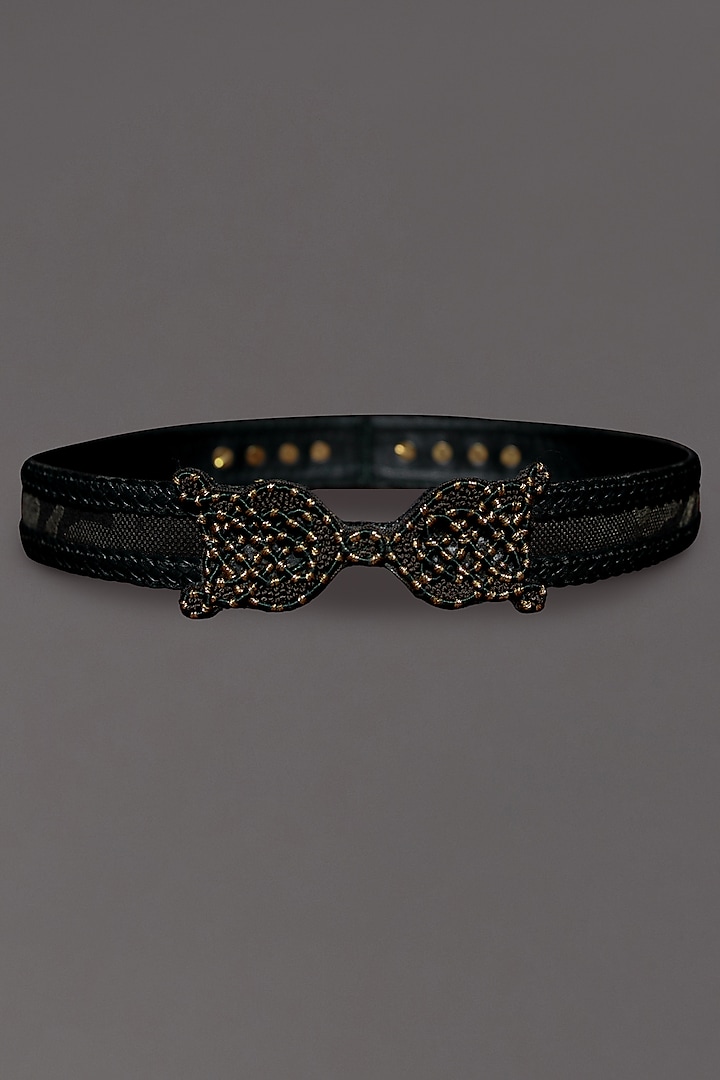 Military Green Antique Embellished Belt by S&N by Shantnu Nikhil at Pernia's Pop Up Shop