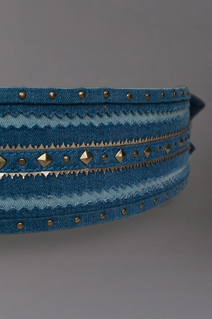 Navy Embellished Belt by S&N BY SHANTNU NIKHIL Accessories at Pernia's Pop Up Shop