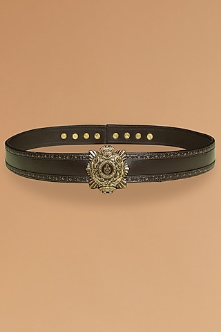 Choco Leather Belt by S&N BY SHANTNU NIKHIL Accessories