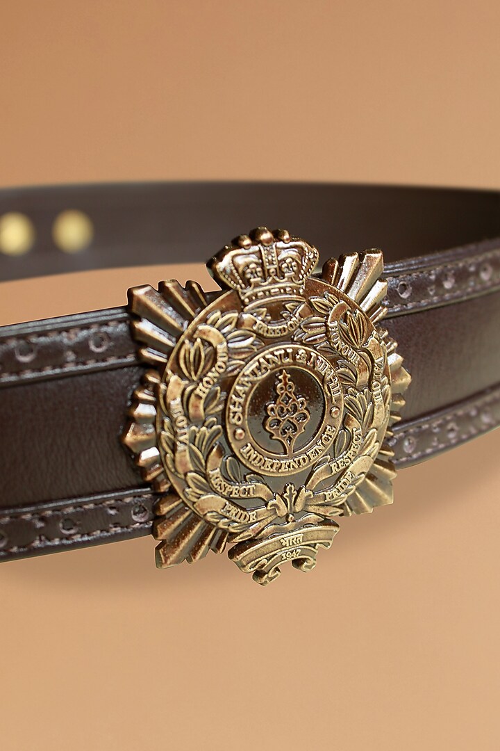 Choco Leather Belt by S&N BY SHANTNU NIKHIL Accessories at Pernia's Pop Up Shop