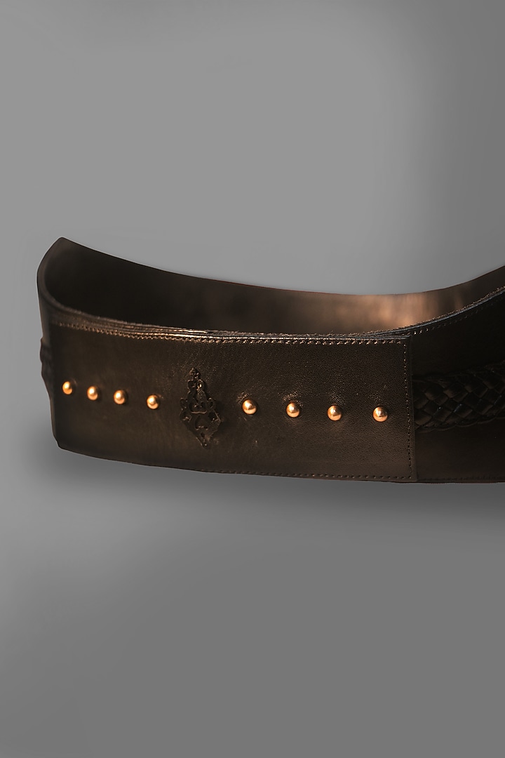 Black Leatherette Belt by S&N BY SHANTNU NIKHIL Accessories at Pernia's Pop Up Shop