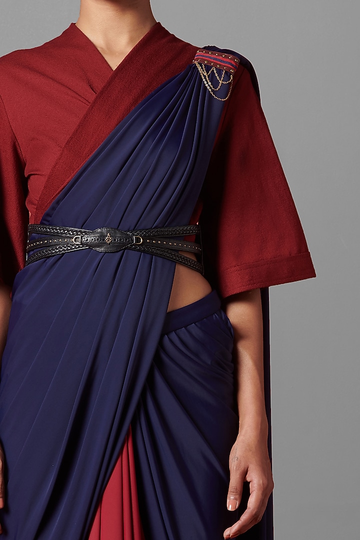 Black Embellished Belt by S&N BY SHANTNU NIKHIL Accessories at Pernia's Pop Up Shop