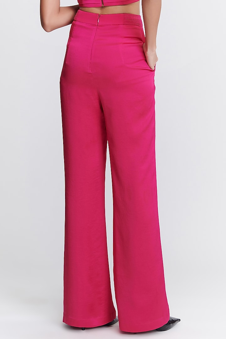 Pink Denim Lycra Trousers by S&N by Shantnu Nikhil at Pernia's Pop Up Shop