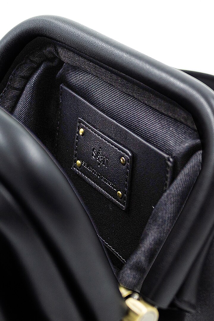 Black Vegan Leather Waist Bag by S&N BY SHANTNU NIKHIL Accessories at Pernia's Pop Up Shop