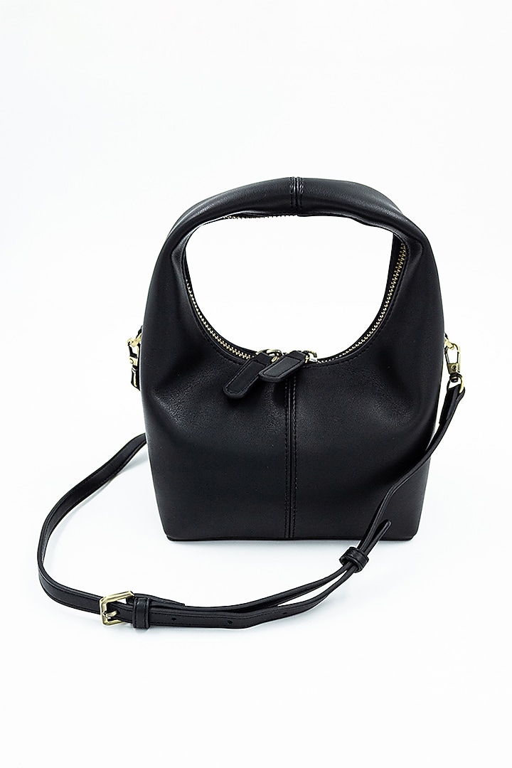 Black Vegan Leather Waist Bag by S&N BY SHANTNU NIKHIL Accessories at Pernia's Pop Up Shop