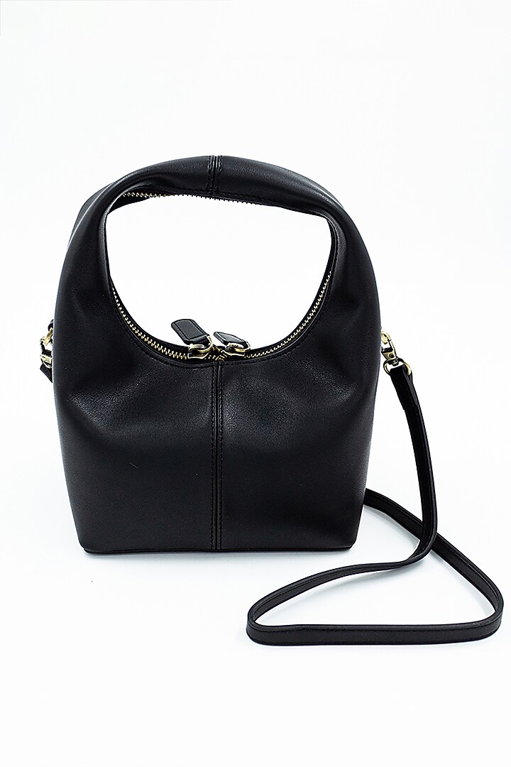 Black Vegan Leather Waist Bag by S&N BY SHANTNU NIKHIL Accessories at Pernia's Pop Up Shop
