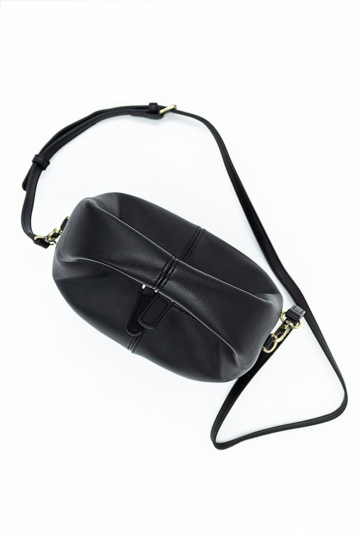 Black Vegan Leather Waist Bag by S&N BY SHANTNU NIKHIL Accessories at Pernia's Pop Up Shop