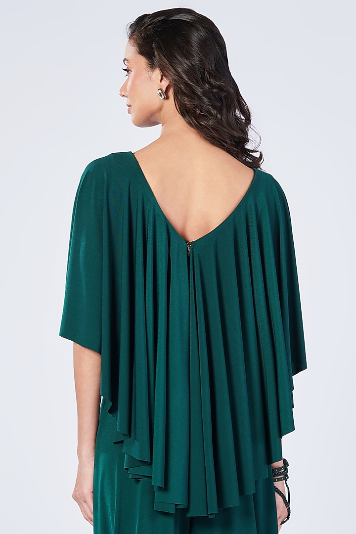 Emerald Poly Jersey Crop Top by S&N by Shantnu Nikhil at Pernia's Pop Up Shop