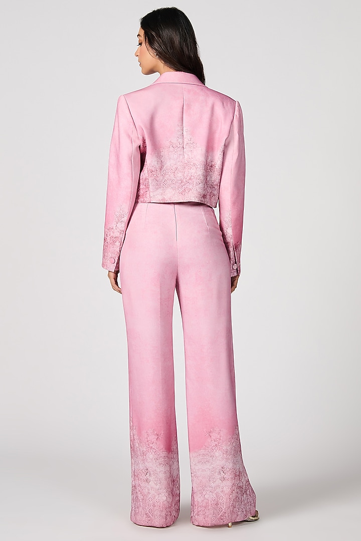 Pink Sandwash Floral Printed Jacket by S&N by Shantnu Nikhil at Pernia's Pop Up Shop