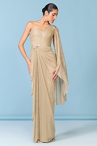 Buy Golden Gown For Reception for Women Online from India's Luxury Designers 2026 Buy Golden Gown For Reception for Women Online from India's Luxury Designers 2026