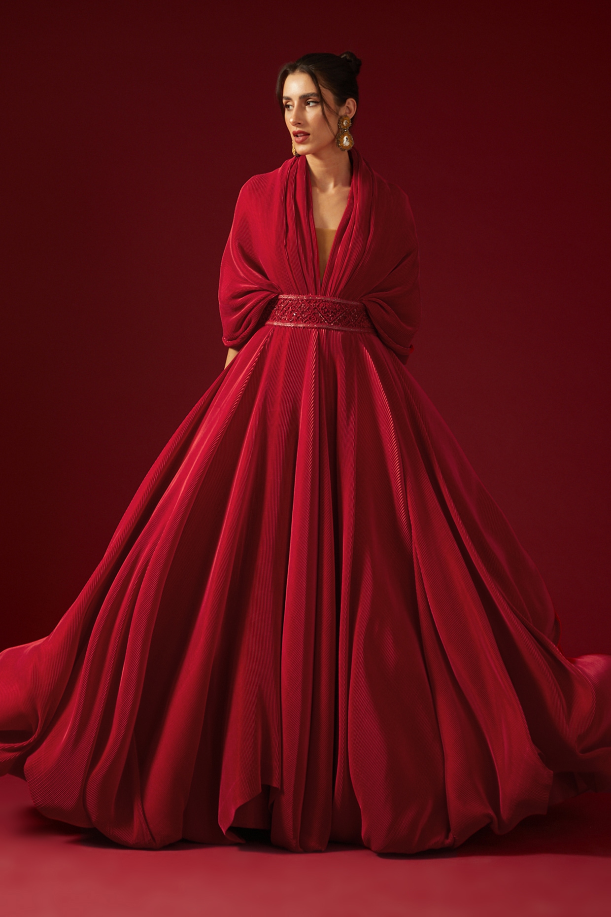 Red Ball Gown Red Prom Gown Lace Appliques Beads Cap Sleeves Evening Gowns  Ruffles Tulle Arabic Formal Party Dress Women Vestidos From Sexypromdress,  $199 | DHgate.Com