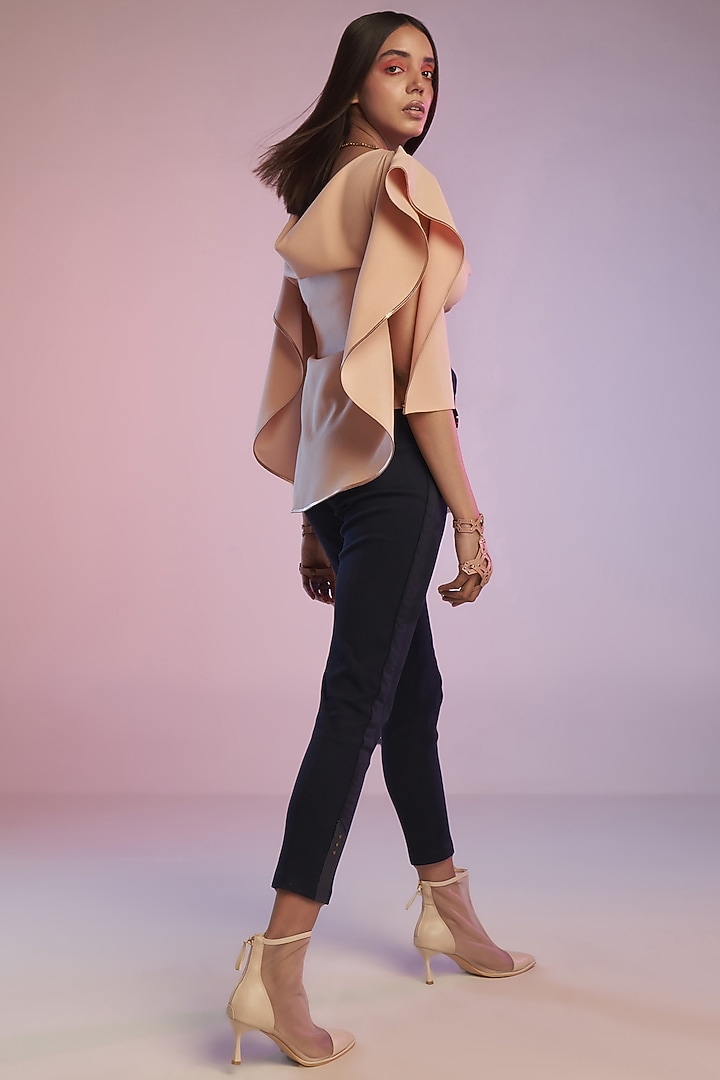 Pink Poly Blend Crop Top by S&N by Shantnu Nikhil at Pernia's Pop Up Shop