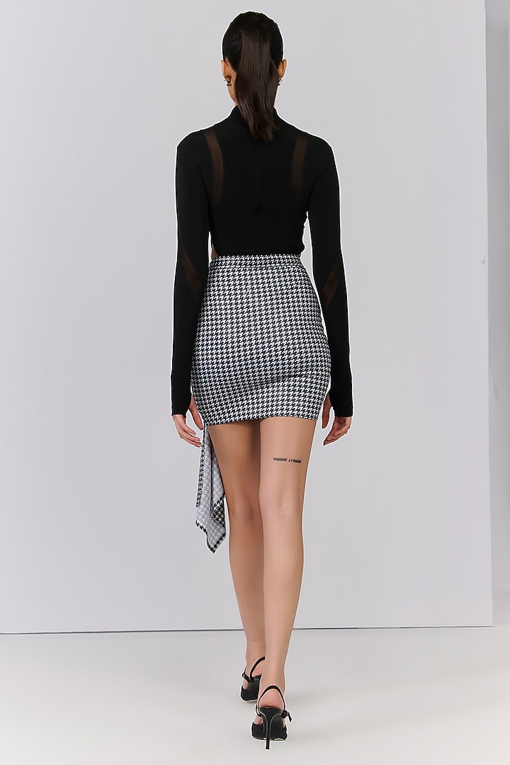 Black Poly Jersey Halter-Neck Crop Bodysuit by S&N by Shantnu Nikhil at Pernia's Pop Up Shop