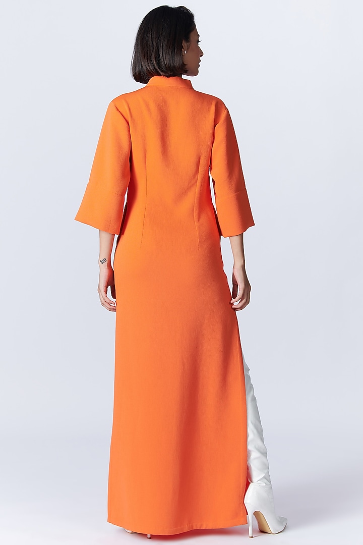 orange tank maxi dress Print Cowl Sleeveless Maxi Dress