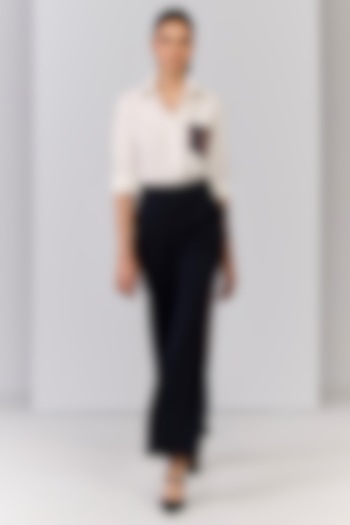 Off-White Terylene Shirt by S&N by Shantnu Nikhil at Pernia's Pop Up Shop