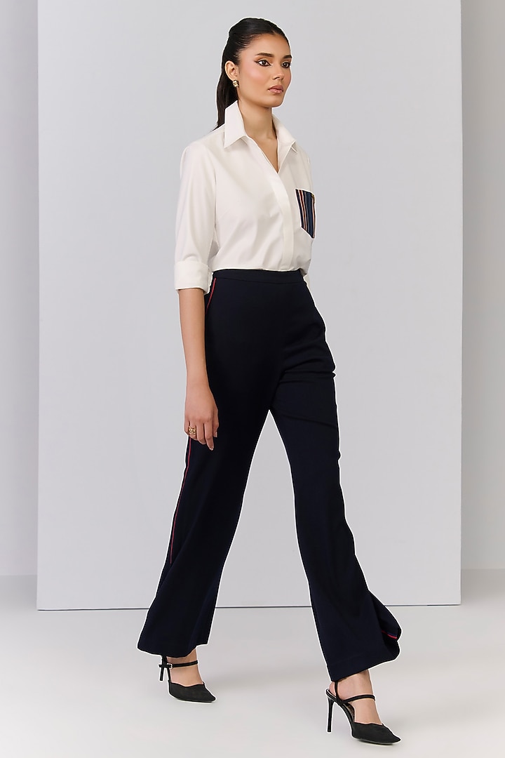 Off-White Terylene Shirt by S&N by Shantnu Nikhil at Pernia's Pop Up Shop