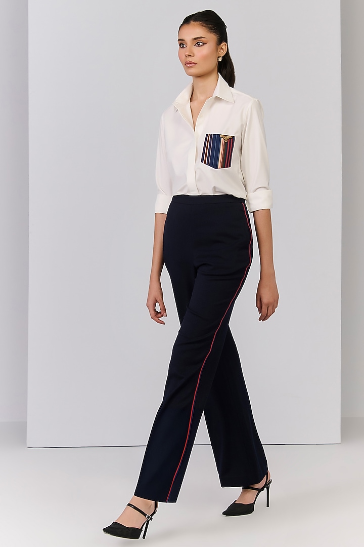 Off-White Terylene Shirt by S&N by Shantnu Nikhil at Pernia's Pop Up Shop