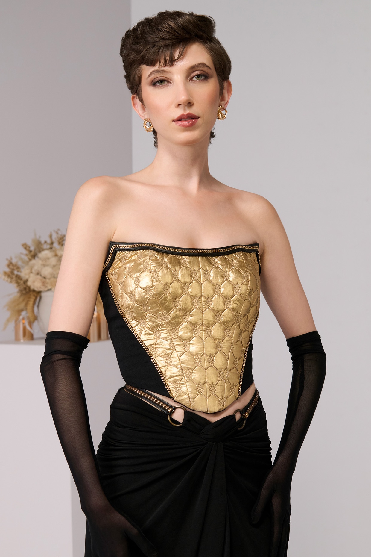 トップス YILON Corset design layered tops YILON Corset design layered tops YILON MADECorset design layered