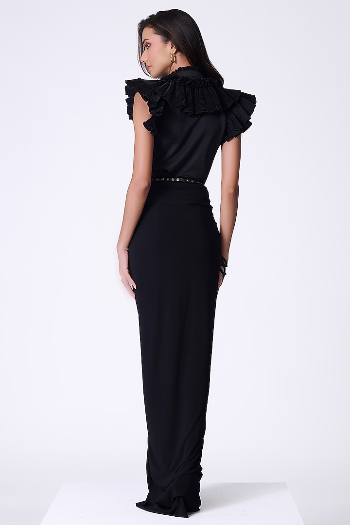 Black Panther Crepe Shirt by S&N by Shantnu Nikhil at Pernia's Pop Up Shop