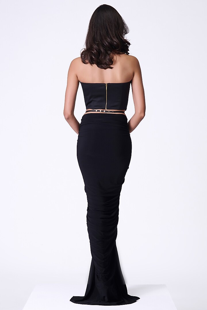 Black Panther Crepe Corset Top by S&N by Shantnu Nikhil at Pernia's Pop Up Shop