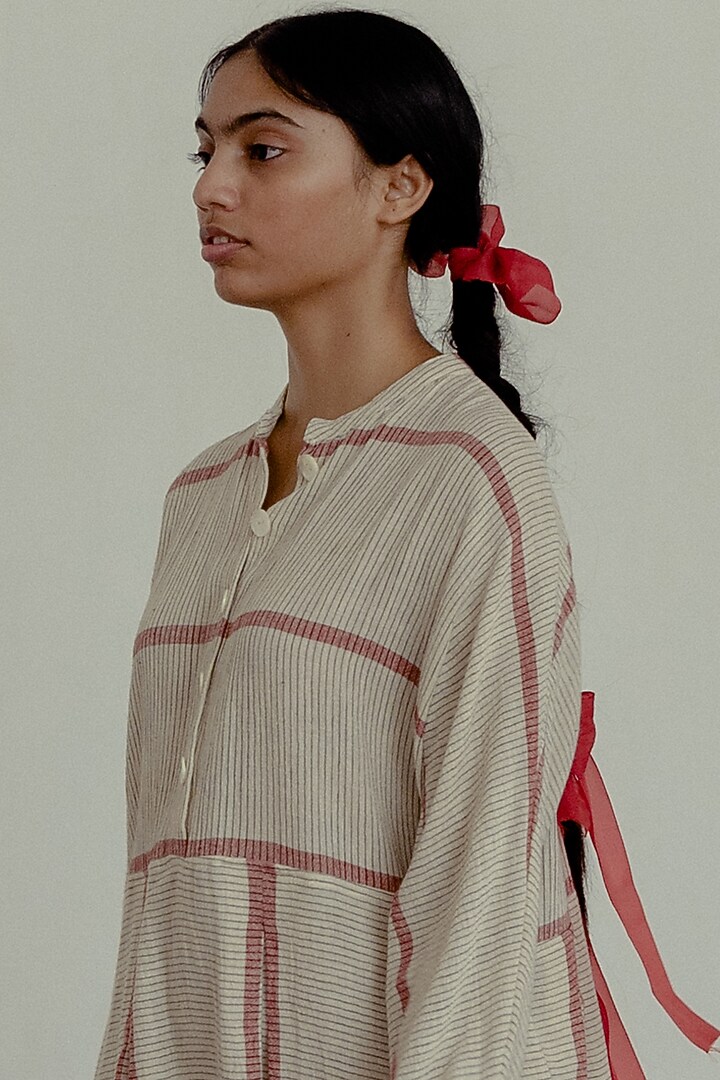 Kora Printed Striped Summer Dress by Naushad Ali at Pernia's Pop Up Shop