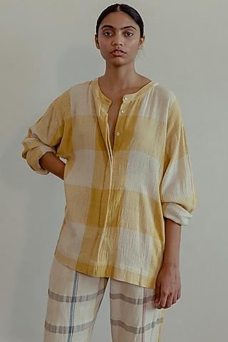 Marigold & Kora Cotton Shirt by Naushad Ali
