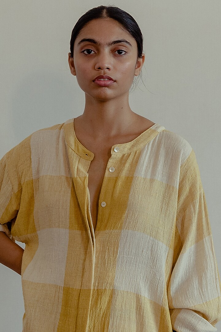 Marigold & Kora Cotton Shirt by Naushad Ali at Pernia's Pop Up Shop