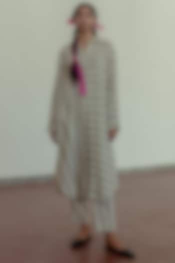 Kora Striped Cotton Dress by Naushad Ali