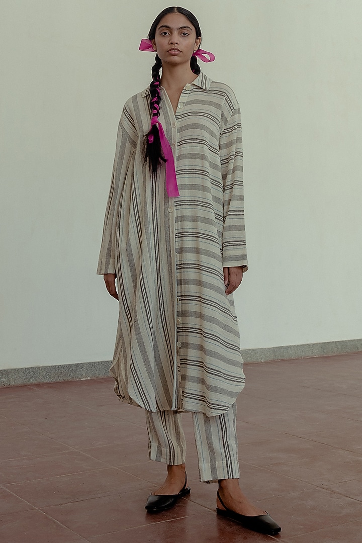 Kora Striped Cotton Vacation Dress by Naushad Ali at Pernia's Pop Up Shop