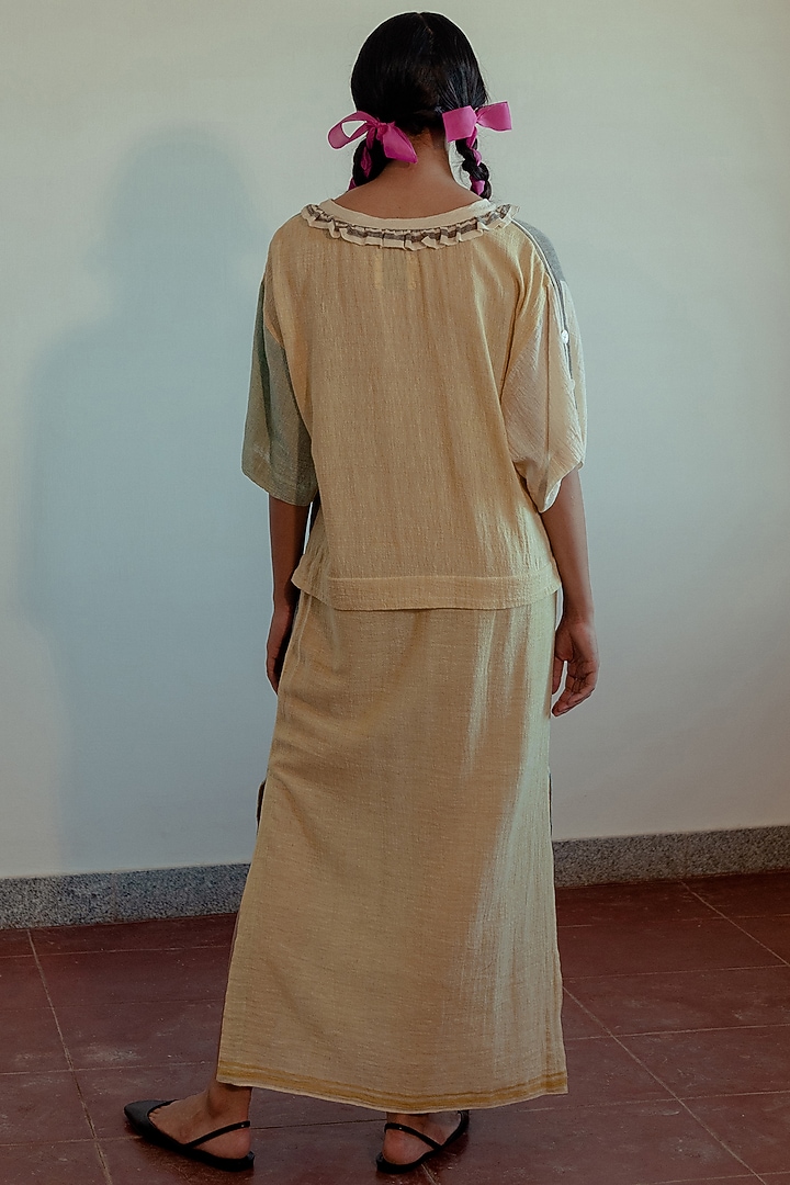Kora & Grey Color Blocked Cotton Vacation Dress by Naushad Ali at Pernia's Pop Up Shop