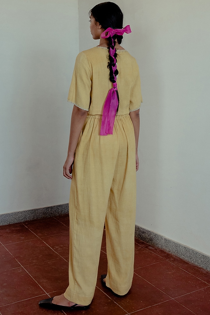 Marigold Embroidered Jumpsuit by Naushad Ali at Pernia's Pop Up Shop