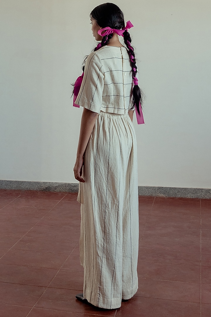 Kora & Black Denim Jumpsuit by Naushad Ali at Pernia's Pop Up Shop