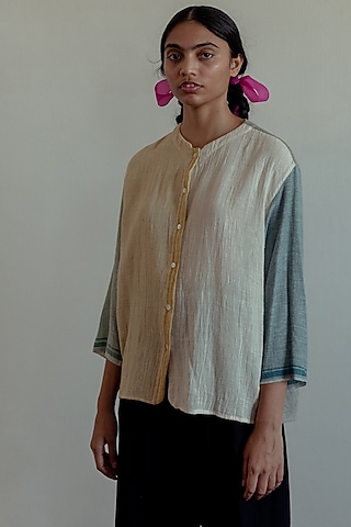Kora Colour- Blocked Shirt by Naushad Ali