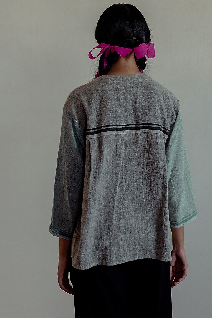 Kora Colour- Blocked Shirt by Naushad Ali at Pernia's Pop Up Shop