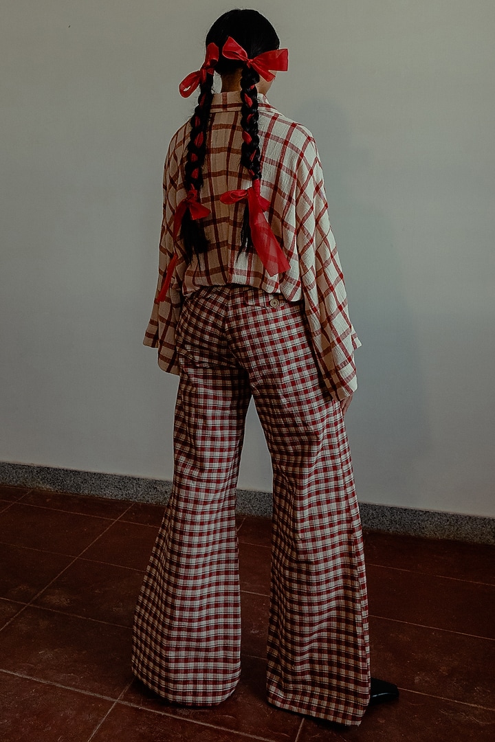 Kora Checkered Printed Trousers by Naushad Ali at Pernia's Pop Up Shop
