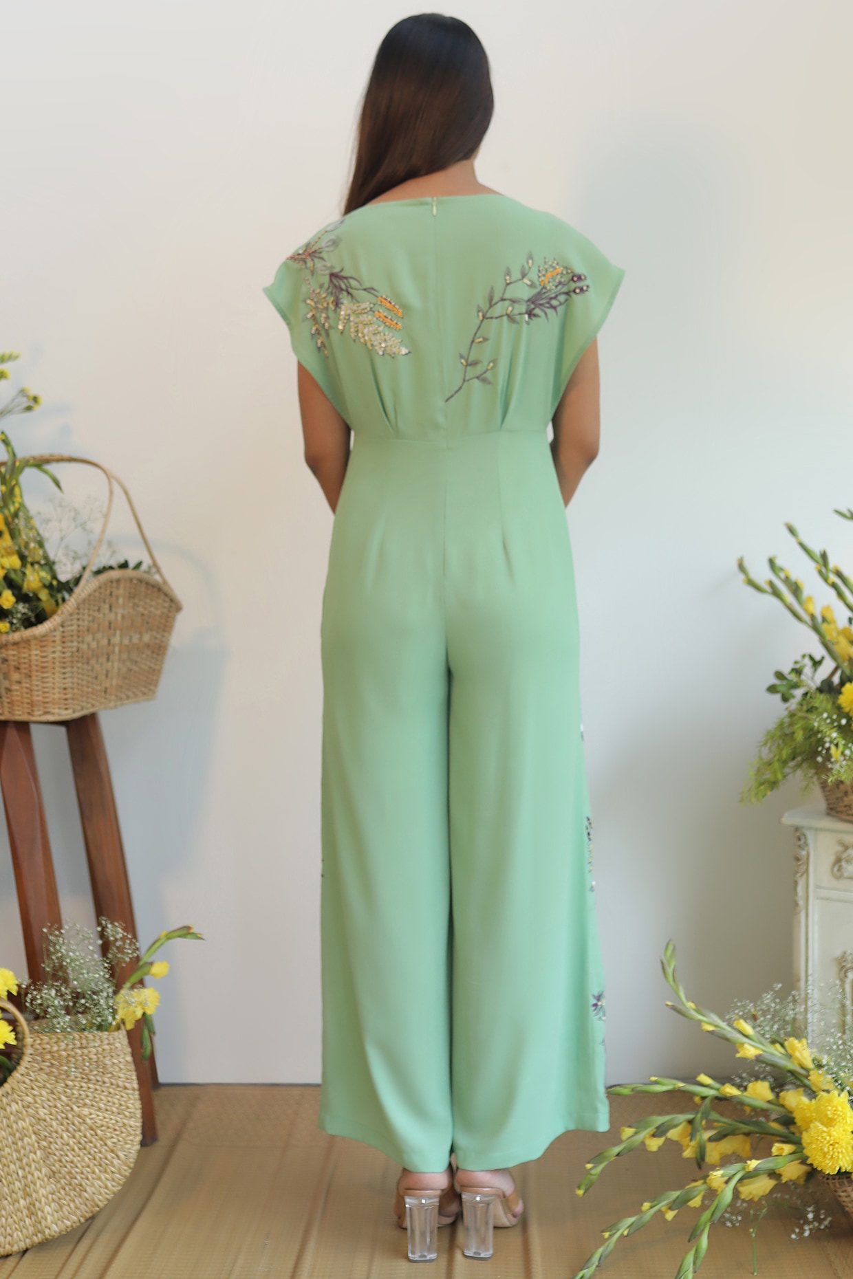 Pastel store green jumpsuit