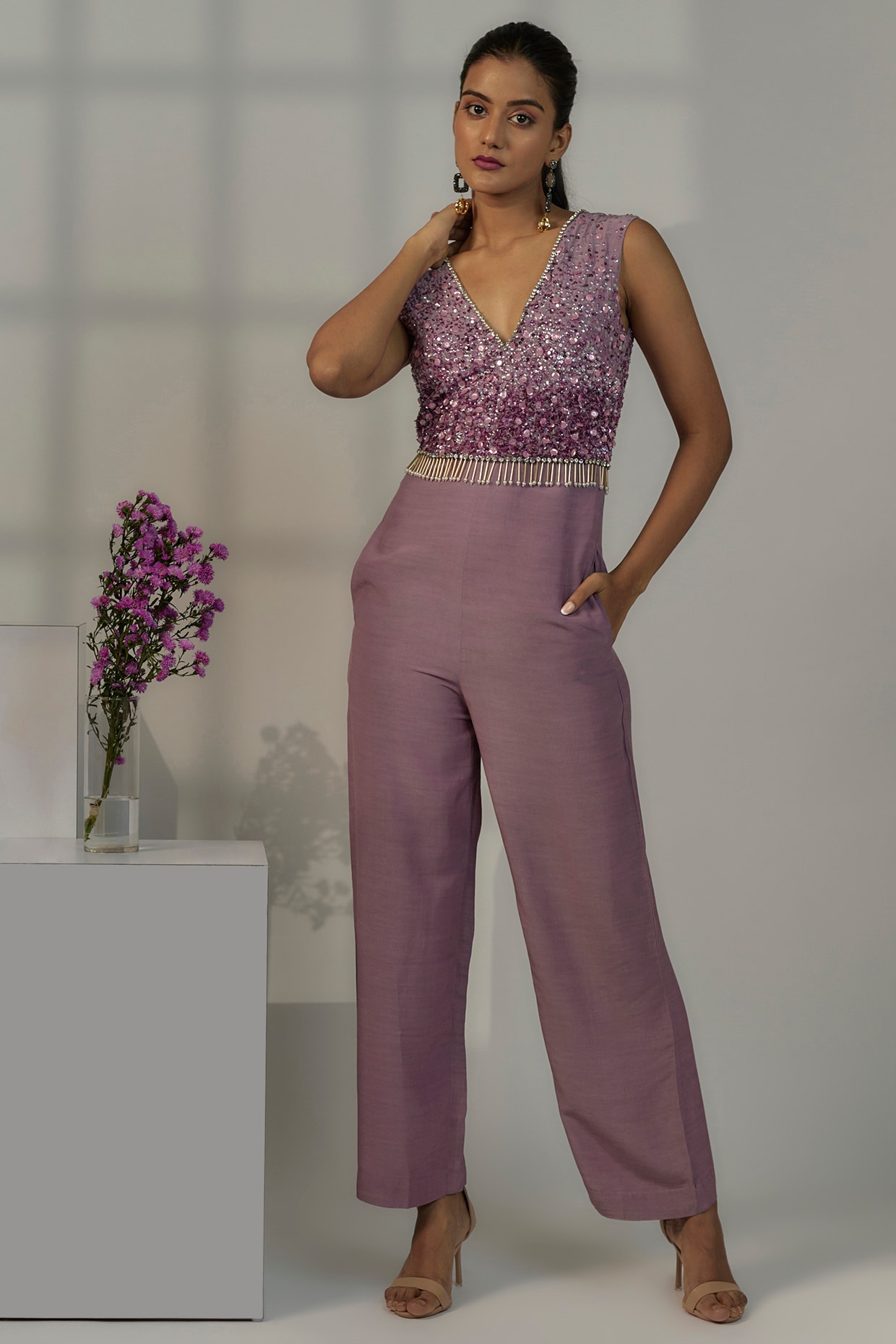 Womens purple clearance jumpsuit