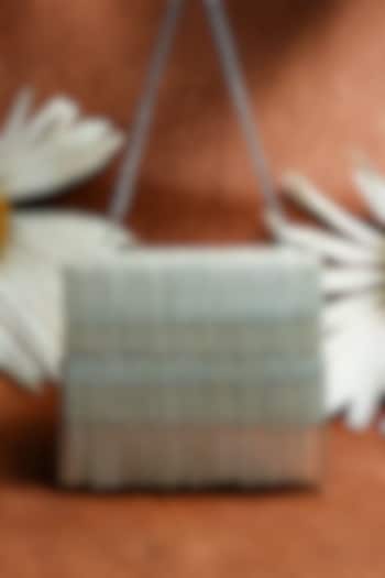 Silver Silk Box Clutch by Nayaab by Sonia at Pernia's Pop Up Shop