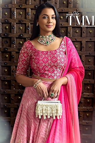 Pearl White Velvet Bead Work Box Clutch by Nayaab by Sonia